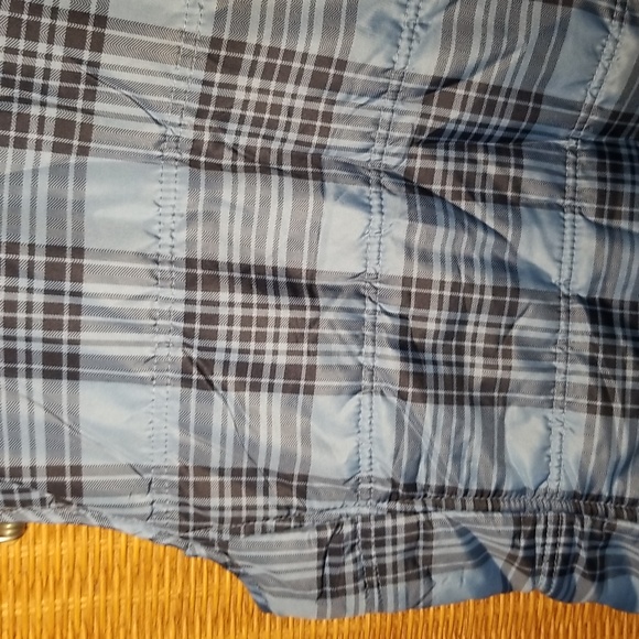 Quilted Blue vest,gingham print, women's . - Picture 9 of 9